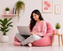 Girl with laptop
