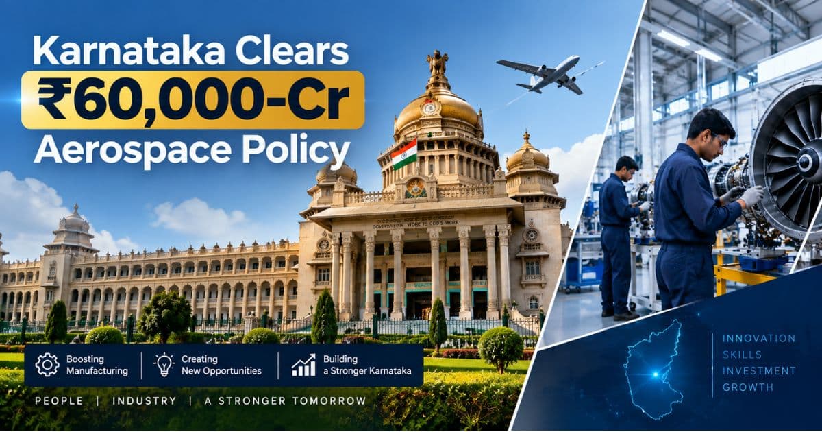 Karnataka Clears ₹60,000 Crore Aerospace Policy, Opens Government Doors to Bengaluru Startups